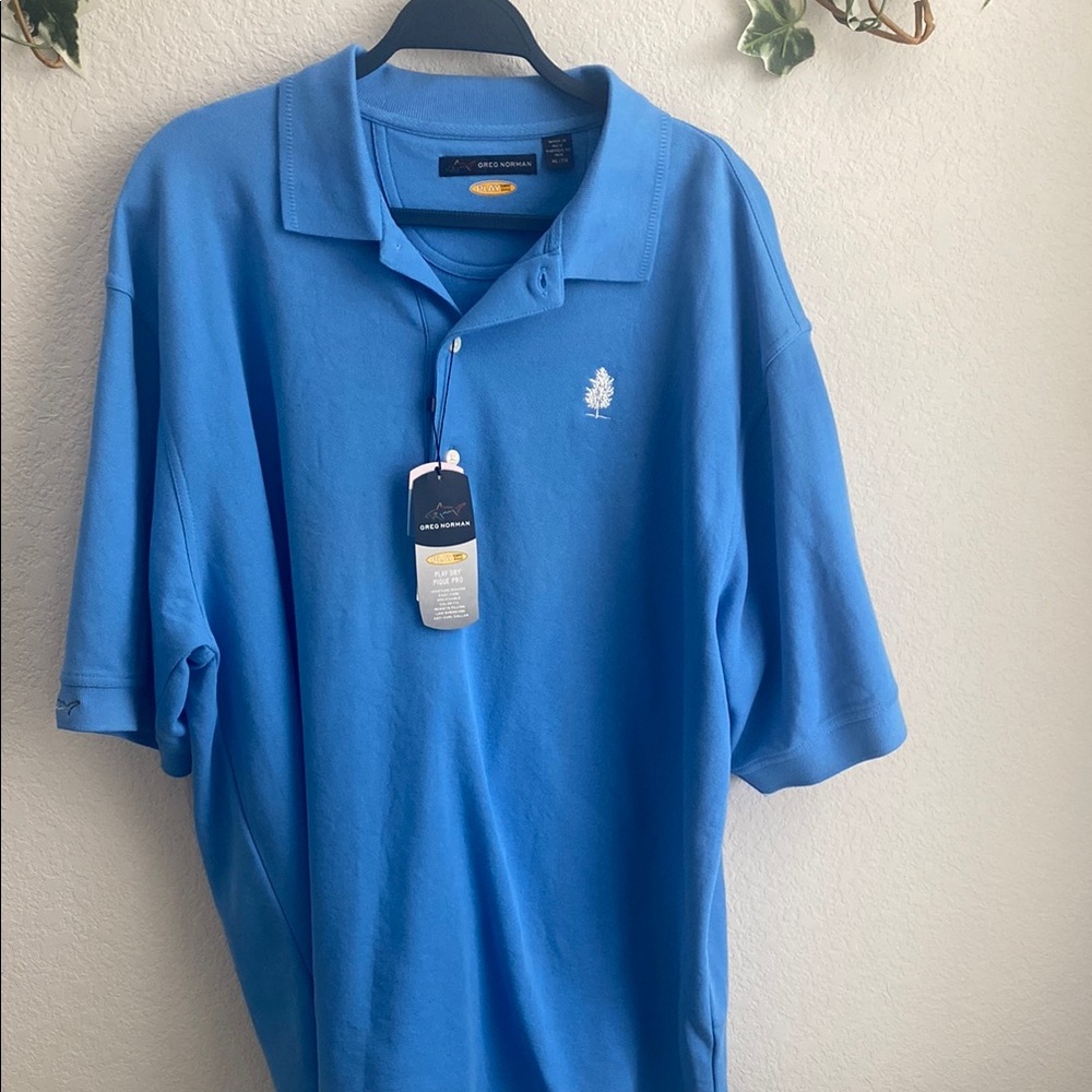 Greg Norman Collection Sky Blue Polo Shirt